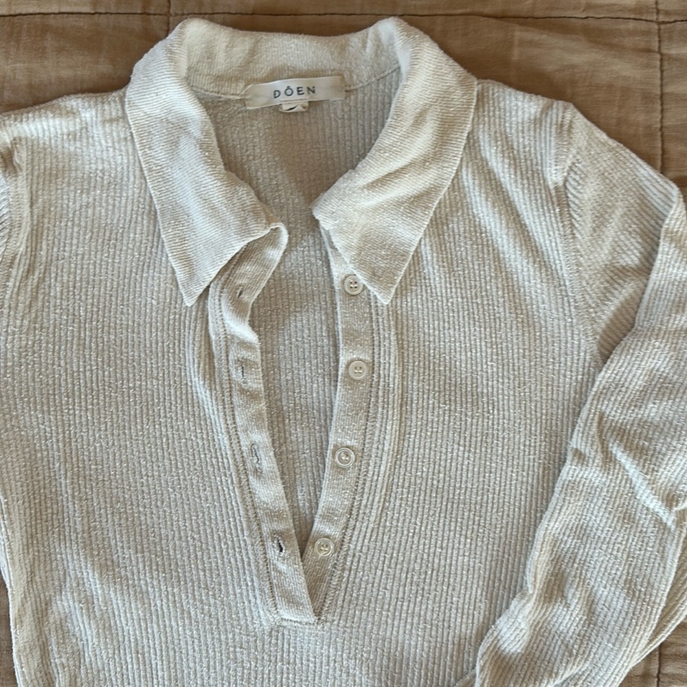 Doen Ribbed Henley Polo